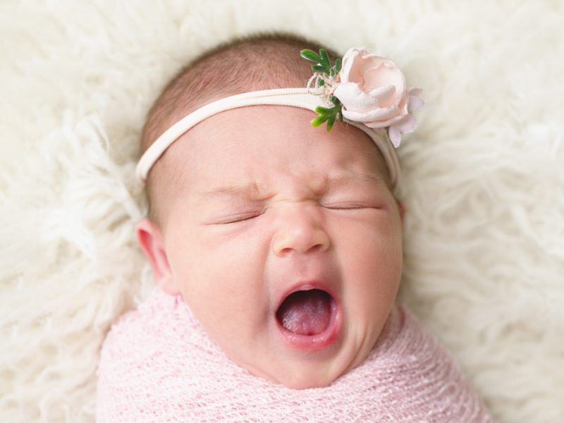 photo-of-baby-girl-yawning- in-adeaide-newborn-session